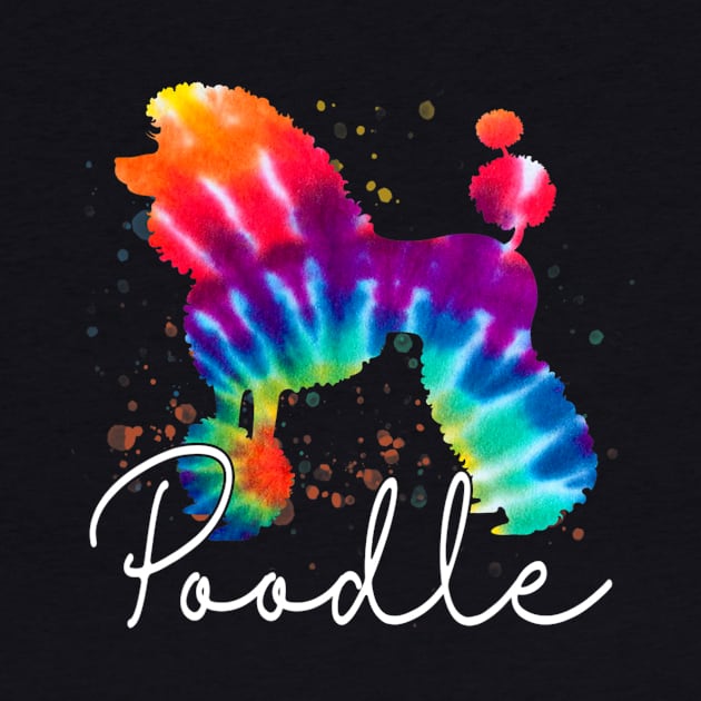 Poodle Dog Tie Dye Rainbow by IainDodes